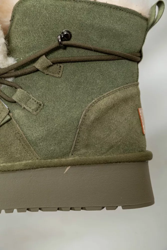 Купить Угги женские на меху  -уценка, цвет зеленый, 243RL952-8A-U-20 - Фото №8