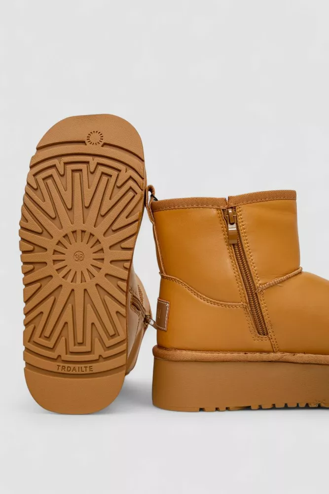 Купить Угги женские на меху  -уценка, цвет коричневый, 243RL954-U-9 - Фото №5