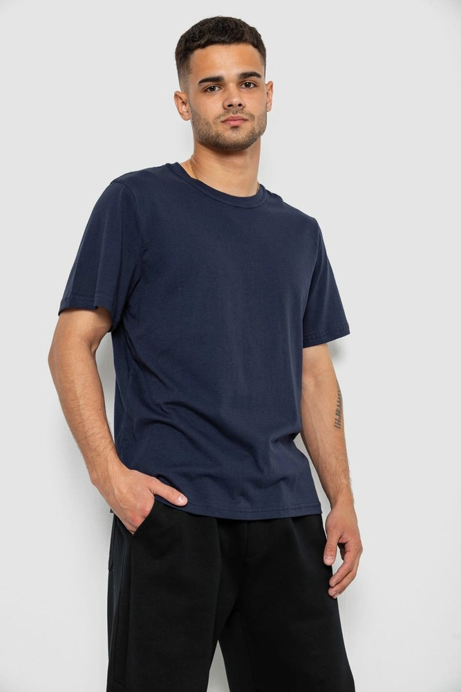 Купить Футболка мужская однотонная, цвет синий, 241R1900 - Фото №3