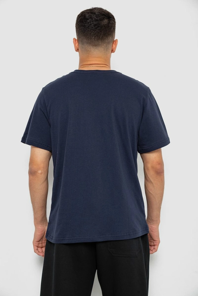 Купить Футболка мужская однотонная, цвет синий, 241R1900 - Фото №4