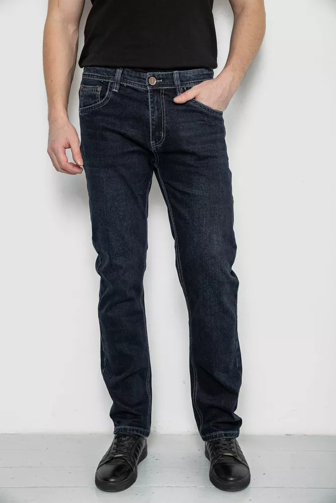 Купить Джинсы мужские демисезонные  -уценка, цвет темно-синий, 243R8136-U-6 - Фото №1