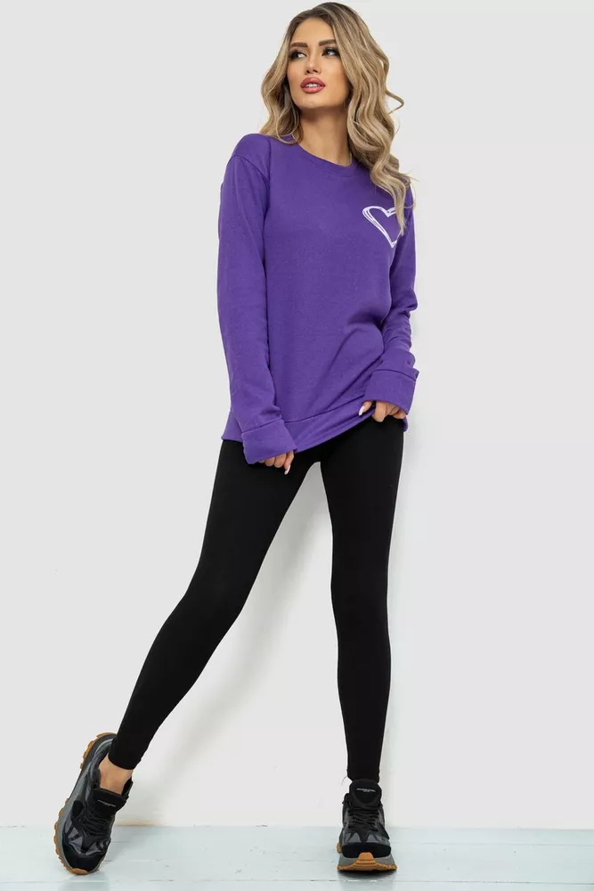 Купити Світшот жіночий  -уцінка, колір фіолетовий, 238R57170-U-5 - Фото №2