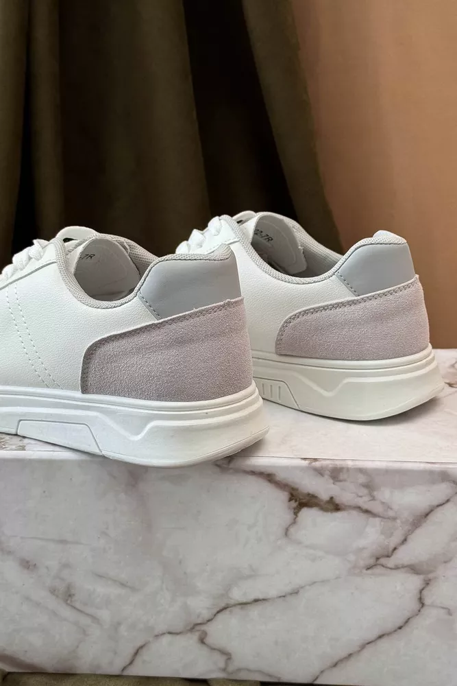 Купить Кеды мужские, цвет бело-серый, 248RR122-7R оптом - Фото №4