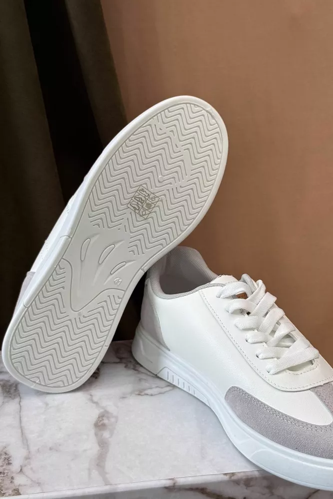 Купить Кеды мужские, цвет бело-серый, 248RR122-7R оптом - Фото №5