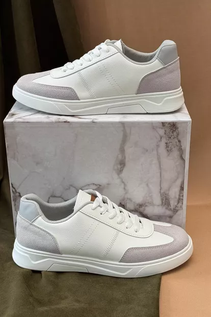 Кеди чоловічі, колір біло-сірий, 248RR122-7R