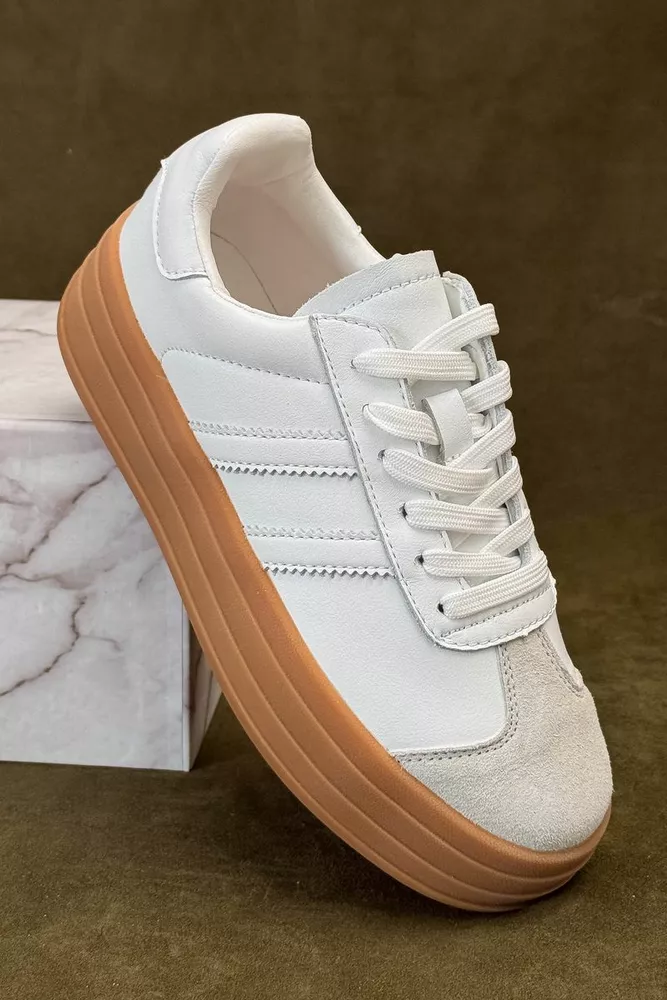 Купити Кросівки жіночі демісезонні, колір білий, 248RCX1570 - Фото №2