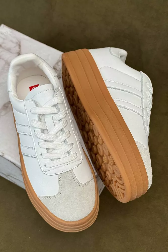 Купити Кросівки жіночі демісезонні, колір білий, 248RCX1570 - Фото №3