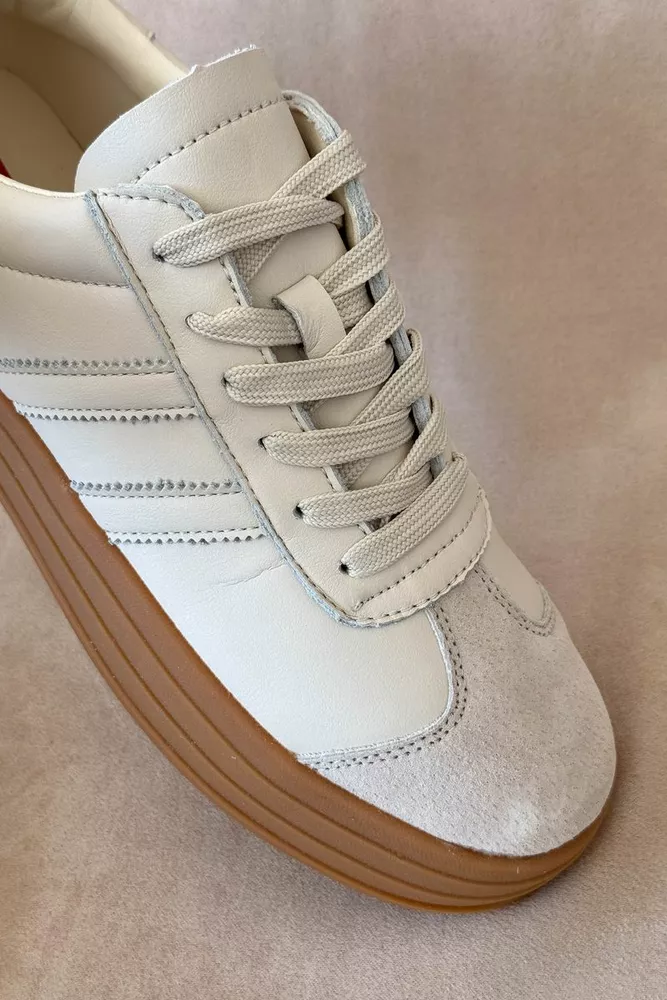 Купить Кроссовки женские демисезонные, цвет бежевый, 248RCX1570 оптом - Фото №2