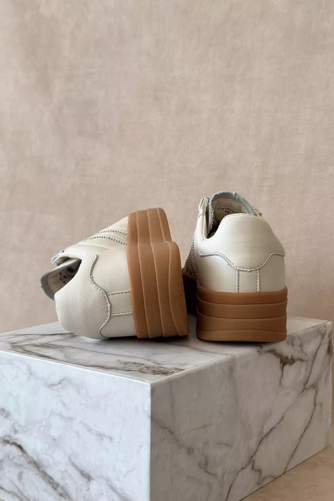 Купить Кроссовки женские демисезонные, цвет бежевый, 248RCX1570 оптом - Фото №4