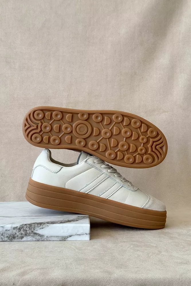 Купить Кроссовки женские демисезонные, цвет бежевый, 248RCX1570 оптом - Фото №5