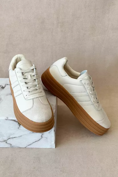 Кроссовки женские демисезонные, цвет бежевый, 248RCX1570