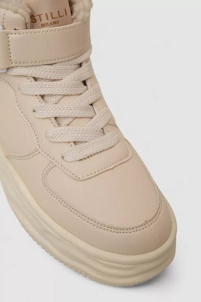 Купить Кроссовки женские зимние на меху  -уценка, цвет бежевый, 248RCX686-U-1 - Фото №2