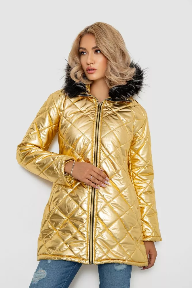 Купити Куртка жіноча демісезонна, колір золотистий, 247R6797 оптом - Фото №1