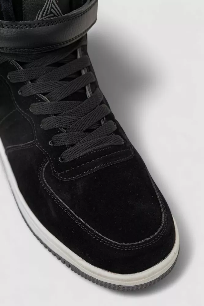 Купить Кроссовки мужские зимние на меху, цвет черно-серый, 248RH202-11 - Фото №2