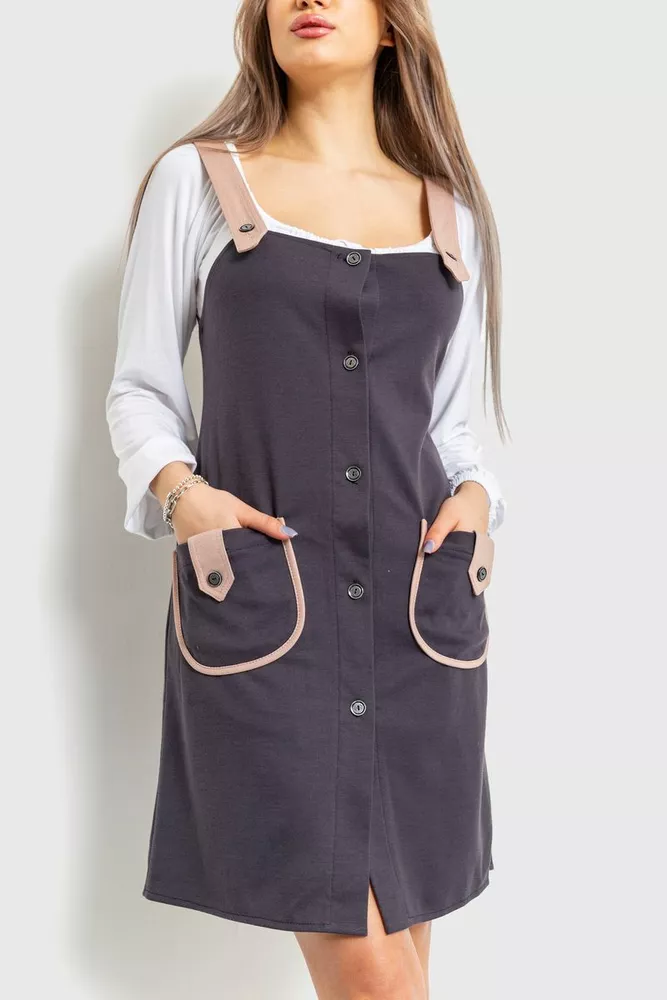 Купить Сарафан женский, цвет серо-пудровый, 230R107-3 - Фото №2