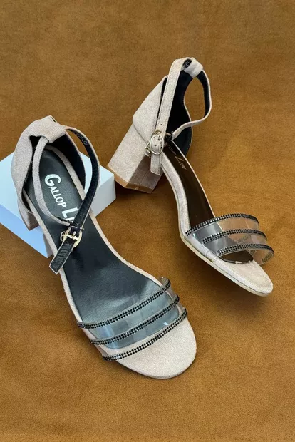 Босоножки женские, цвет бежевый, 243RE282