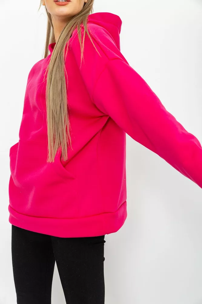 Купить Худи женский на флисе  - уценка, цвет малиновый, 177R016-U-3 - Фото №4