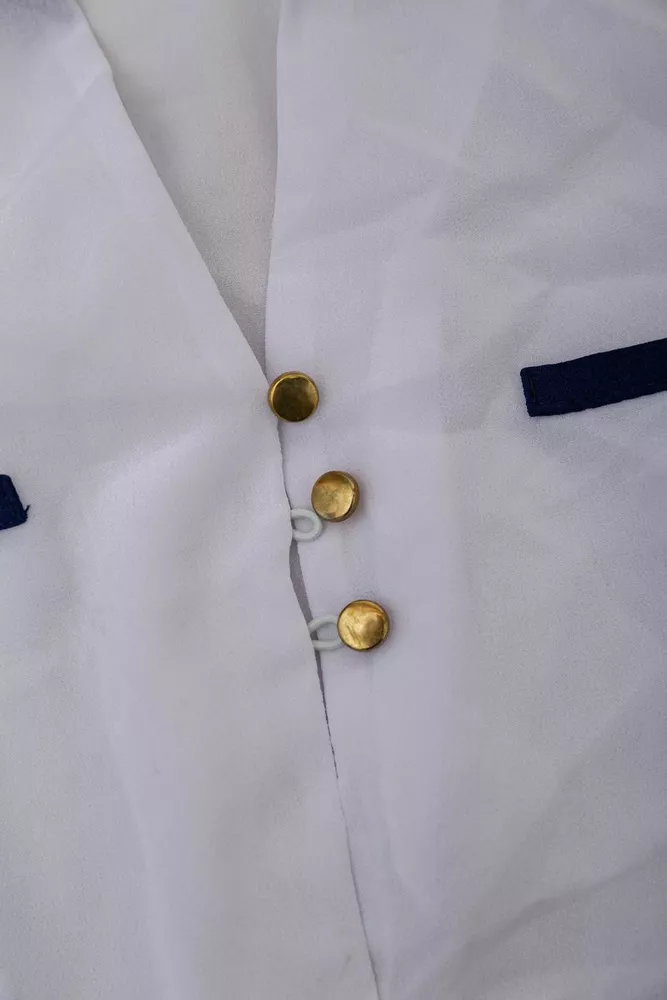 Купити Блуза класична  -уцінка, колір біло-синій, 230R051-U-9 - Фото №7