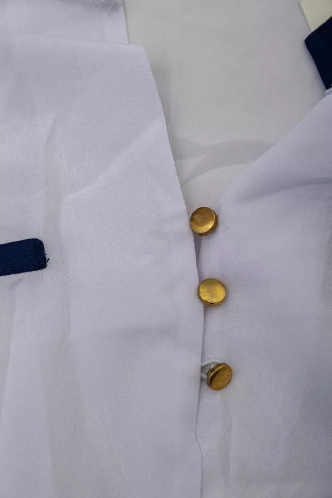 Купить Блуза классическая   -уценка, цвет бело-синий, 230R051-U-11 - Фото №6