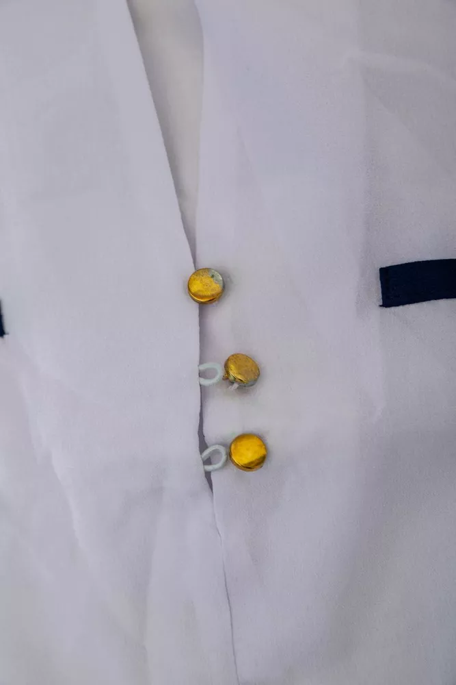 Купить Блуза классическая   -уценка, цвет бело-синий, 230R051-U-14 - Фото №7