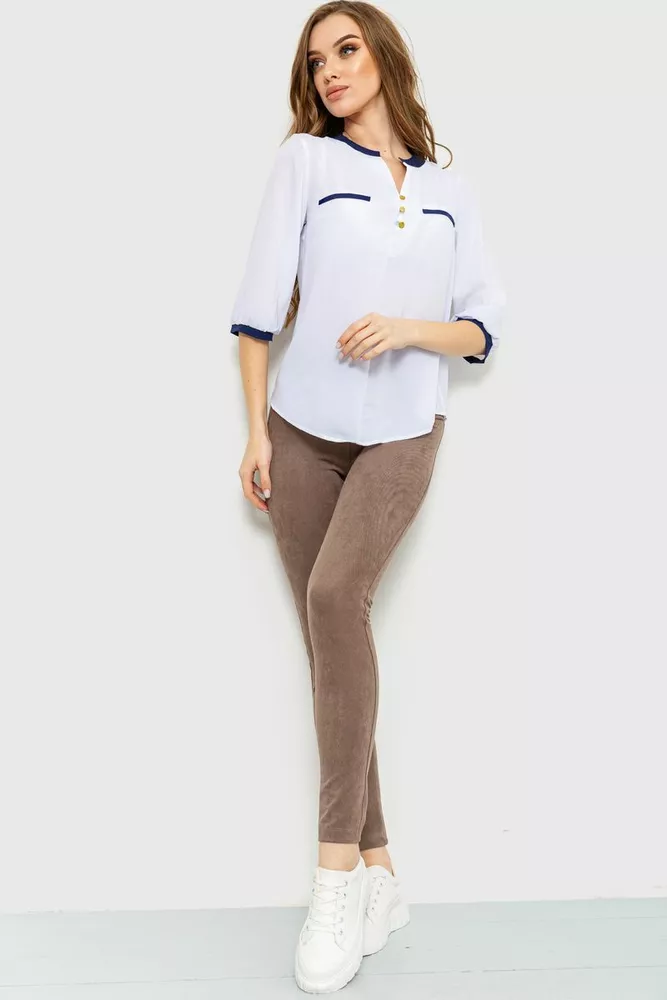 Купить Блуза классическая   -уценка, цвет бело-синий, 230R051-U-14 - Фото №1