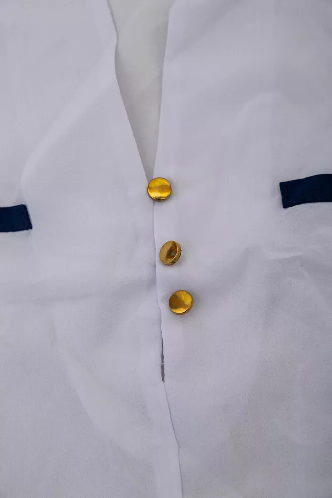 Купить Блуза классическая   -уценка, цвет бело-синий, 230R051-U-17 - Фото №6