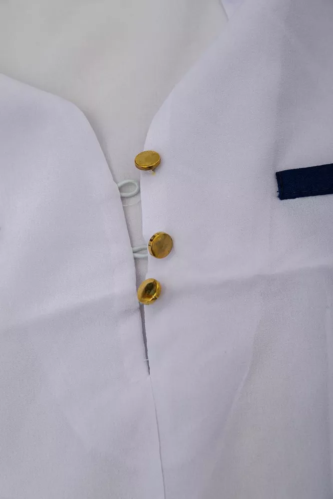 Купить Блуза классическая   -уценка, цвет бело-синий, 230R051-U-18 - Фото №6