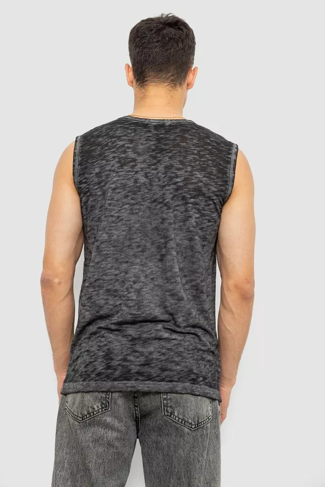 Купити Майка чоловіча з принтом, колір сірий, 244R1231 - Фото №4