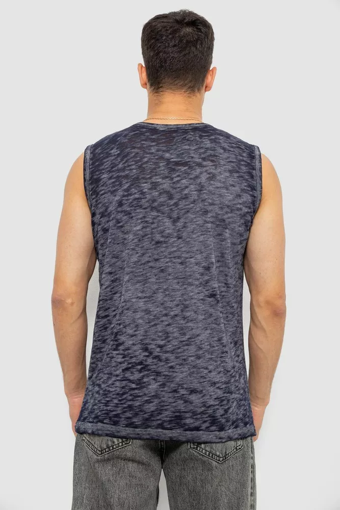 Купить Майка мужская с принтом, цвет синий, 244R1231 - Фото №4