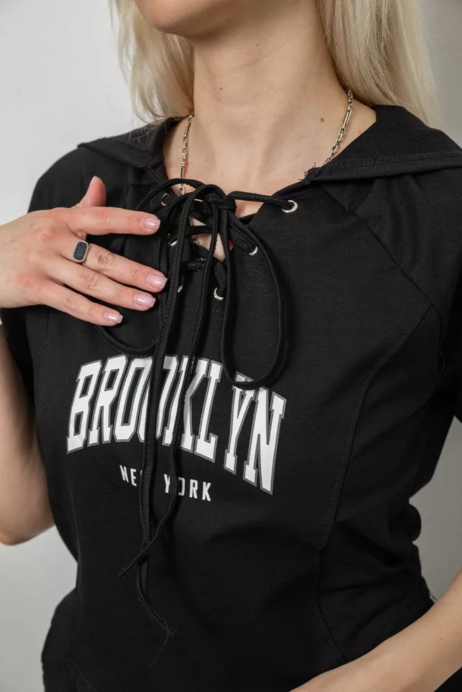 Купить Спортивный костюм женский, цвет черный, 221R106 - Фото №5