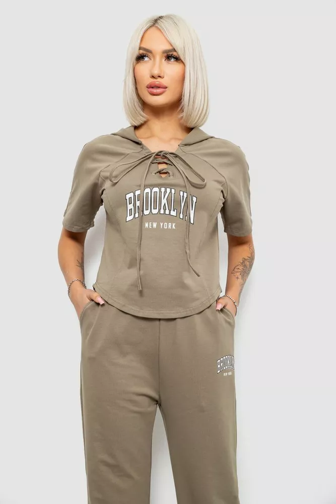 Купити Спортивний костюм жіночий, колір хакі, 221R106 - Фото №2