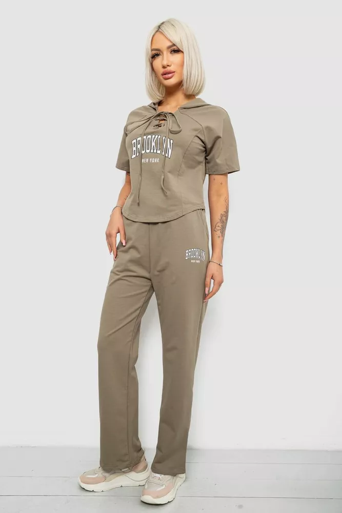 Купити Спортивний костюм жіночий, колір хакі, 221R106 - Фото №3