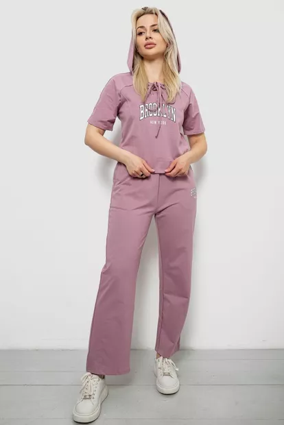 Спортивний костюм жіночий, колір пудровий, 221R106