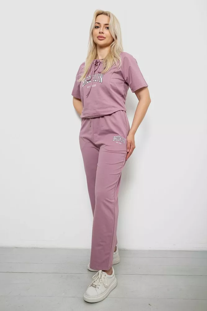 Купити Спортивний костюм жіночий, колір пудровий, 221R106 - Фото №3