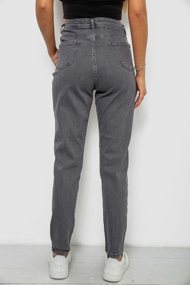 Купить Джинсы женские однотонные Skinny, цвет серый, 244R6084 - Фото №4