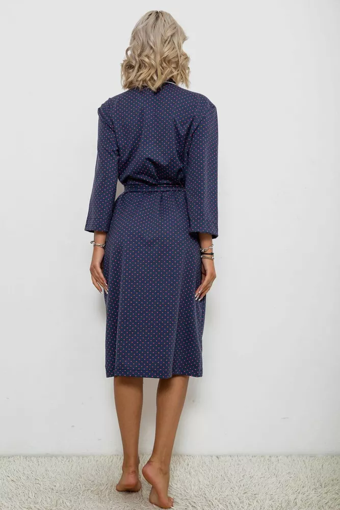 Купить Халат женский домашний в горошек, цвет синий, 257R334 - Фото №4