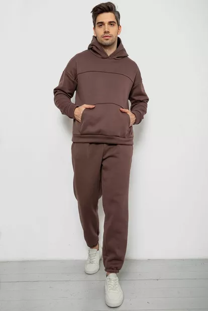 Спортивний костюм чоловічий на флісі, колір мокко, 238R029