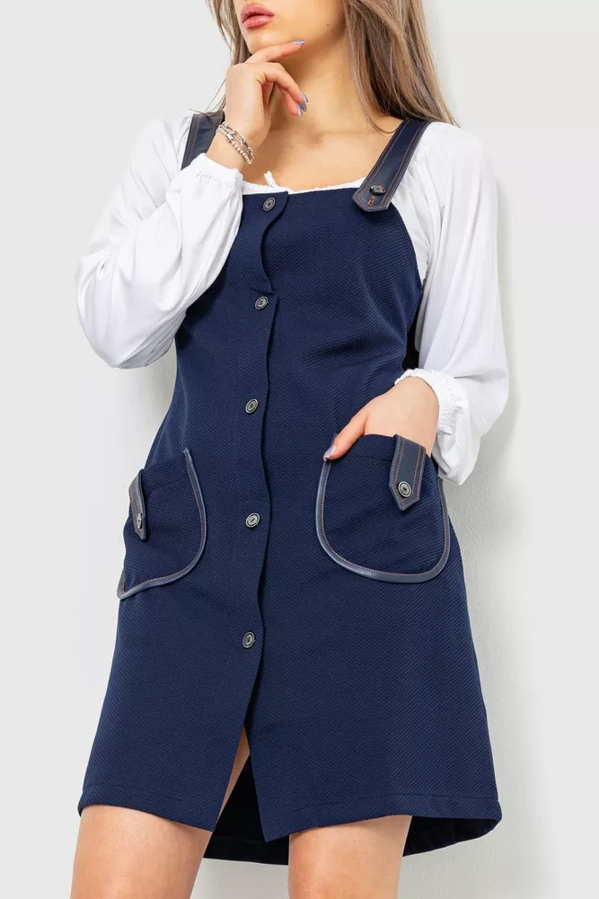 Купить Сарафан женский, цвет темно-синий, 230R107-4 оптом - Фото №2