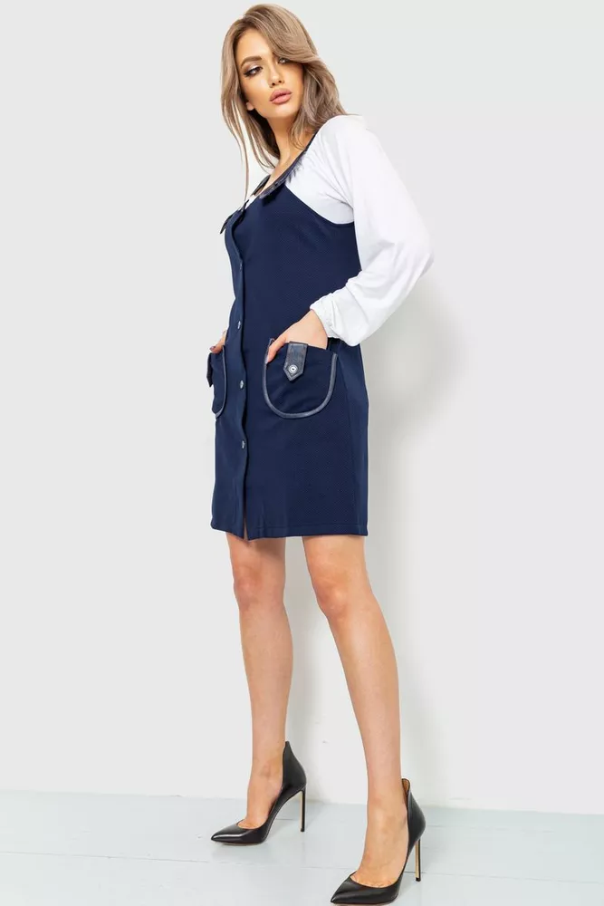 Купить Сарафан женский, цвет темно-синий, 230R107-4 оптом - Фото №3