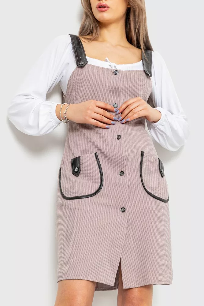 Купить Сарафан женский, цвет пудровый, 230R107-4 - Фото №2