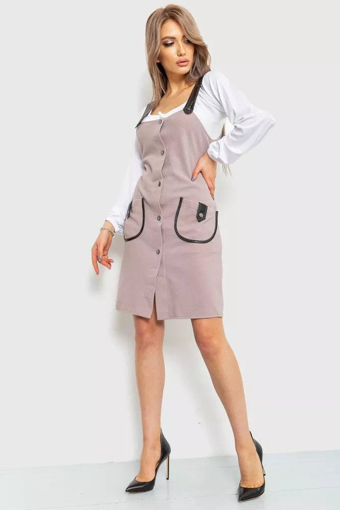 Купить Сарафан женский, цвет пудровый, 230R107-4 - Фото №3