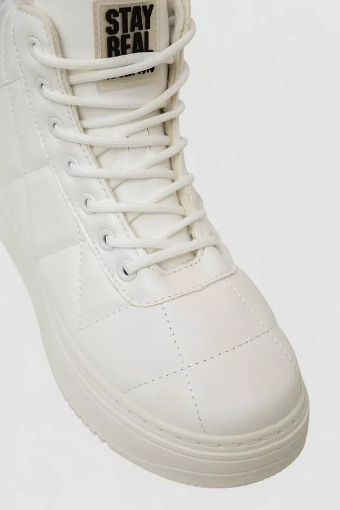 Купити Кросівки жіночі зимові на хутрі, колір білий, 248RTM160 - Фото №2