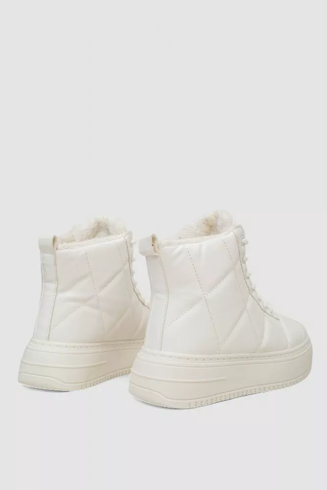 Купити Кросівки жіночі зимові на хутрі, колір білий, 248RTM160 - Фото №4