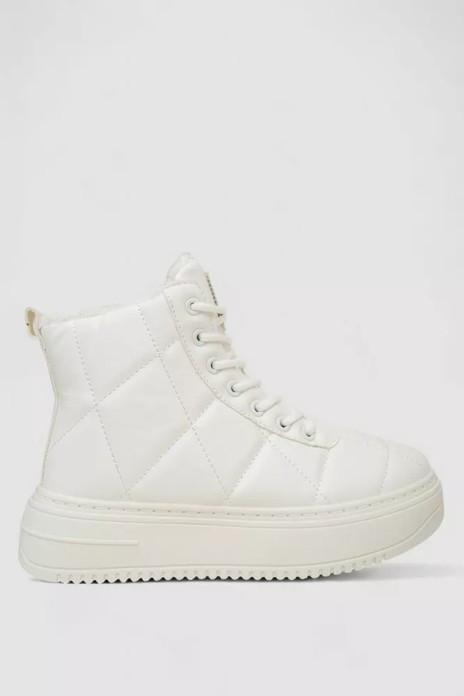 Купити Кросівки жіночі зимові на хутрі, колір білий, 248RTM160 - Фото №1