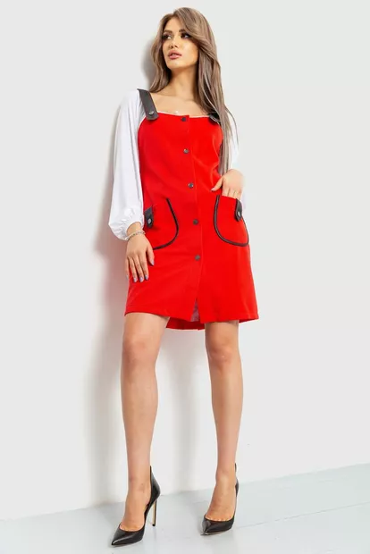 Сарафан женский, цвет красный, 230R107-4