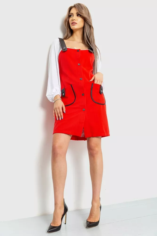 Купить Сарафан женский, цвет красный, 230R107-4 оптом - Фото №1