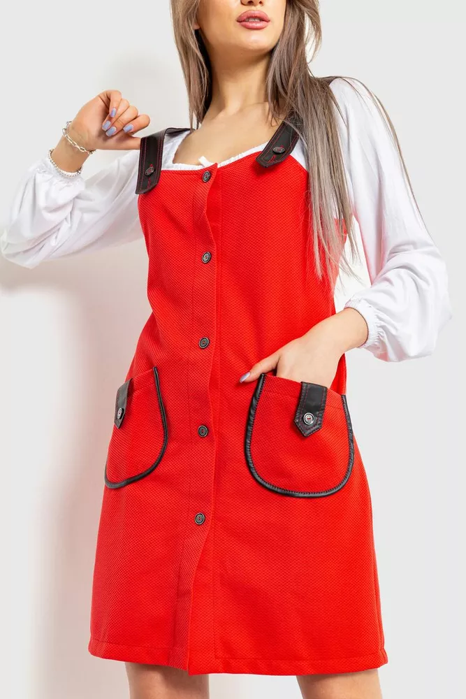 Купить Сарафан женский, цвет красный, 230R107-4 оптом - Фото №2