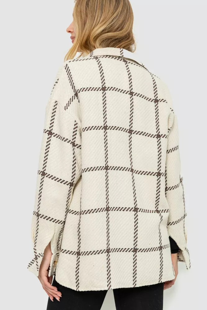 Купить Рубашка женская  -уценка, цвет молочно-коричневый, 230R019-1-U-6 - Фото №5