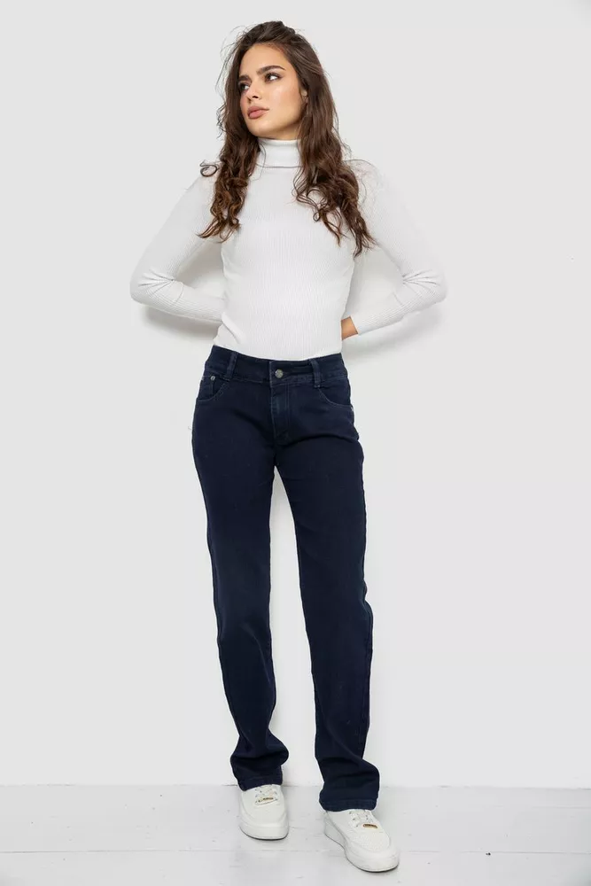 Купити Джинси жіночі Slim Fit, колір темно-синій, 244R1049 оптом - Фото №2