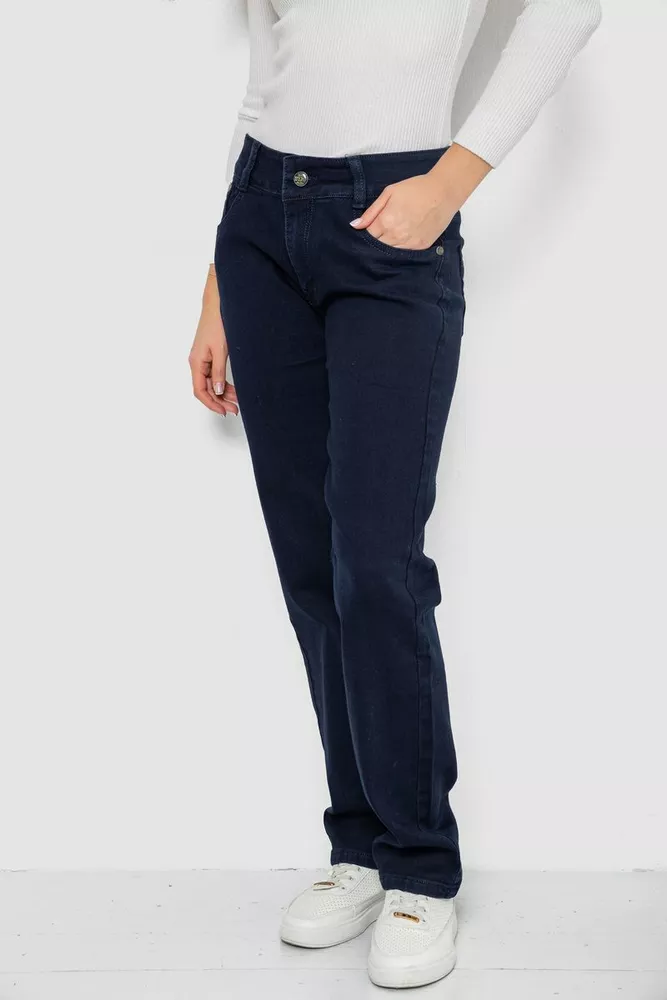 Купити Джинси жіночі Slim Fit, колір темно-синій, 244R1049 оптом - Фото №3